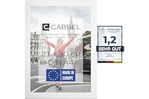 CABBEL confezione singola (1 pz.) Cornice DIN A4 21x30 in legno MDF bianco con plexiglass infrangibile/moderno