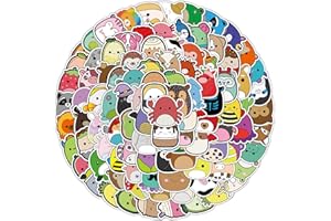 NEULEBEN 100PCS Kawaii Pegatinas, Adorable muñeca de dibujos animados de vinilo Pegatinas impermeables para ordenador portátil equipaje monopatín, adolescentes niñas niños