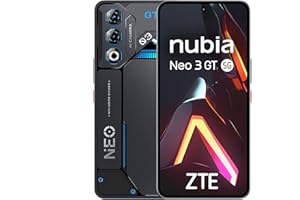 ‎NUBIA ZTE Nubia Neo 3 GT 5G, smartfon do gier AI, 12 GB+256 GB, spusty boczne, światła LED, wyświetlacz OLED 6,8 cala 120 Hz, bateria 5000 mAh, Android 15, szary