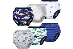 BIG ELEPHANT Töpfchen-Trainingsunterwäsche für Jungen, weiche, saugfähige Baumwoll-Trainingshose für Kleinkinder