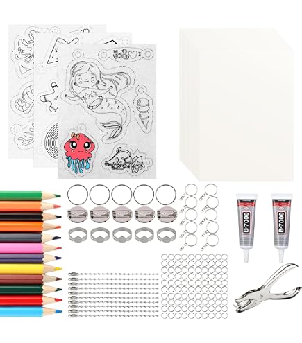 Solinorex Kit Shrink Plastic Da 251 Pezzi – Foglio Termoretraibile A5 Per Portachiavi Fai Da Te, Ideale Per Artigianato E Decorazioni Creative