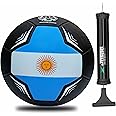 jaspo Soccer Champ Football, Tpu Material, Machine Stitched, Size 5, Under 12 Years Age Group, 6 To 8 Lbs Inflation (Football+Pump, Argentina) black
