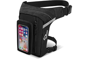 EUFANCE Bolsa de cinturón táctica Bolsa de Pierna Motocicleta Muslo Ciclismo Viaje Trekking Airsoft Sport Tactical Belt Bag Holder (Negro)