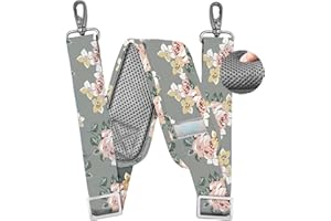 ZINZ Correa de Hombro de 79", Almohadilla de Cojín Fija Extragruesa y Cierres Dobles Correa de Repuesto Universal con Ganchos Giratorios de Metal (200 cm)