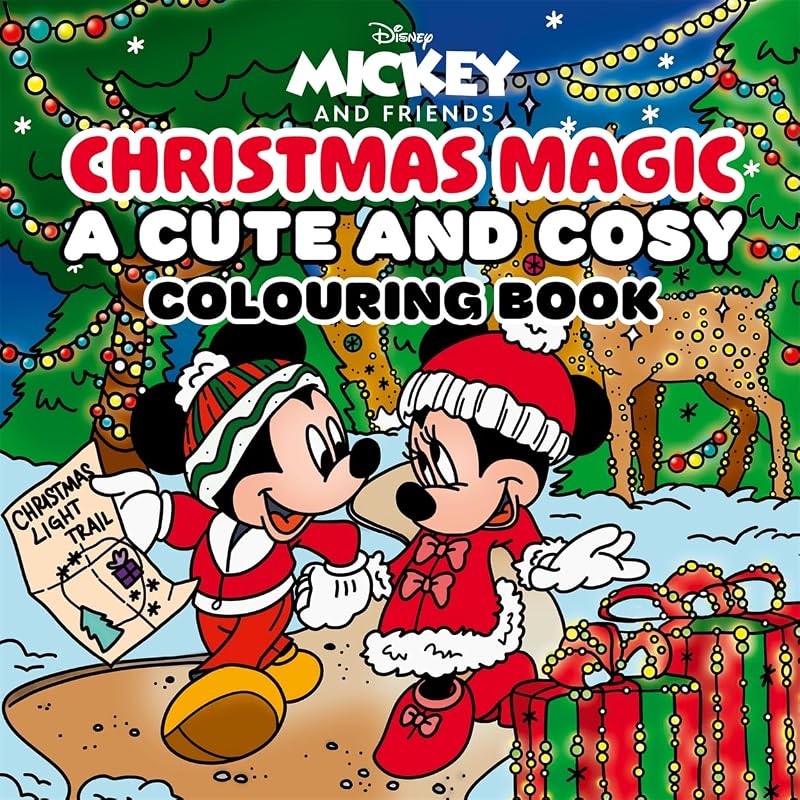 Disney Mickey and Friends Christmas Magic: A Cute and Cosy Colouring Book cover