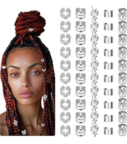 100 Perline Regolabili Per Capelli - In Alluminio, Per Dreadlocks E Trecce, Decorazione Unisex - Foto 7
