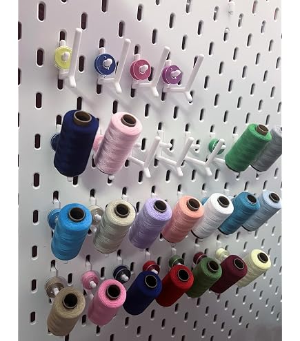 Crochets IKEA Skadis Pour Bobines Fil - Lot De 20 - PLA Biodégradable - Organisation Couture - Panneau Perforé