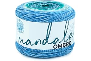 LION BRAND YARN COMPANY Lion Brand Yarn Mandala Ombre Multicolor Yarn for Knitting, Crochet, and Crafts, Mantra, 1 Pack