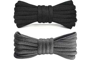 CCSOFTIME 2 Pares Cordones Zapatillas Deporte Ovalados, 6mm Redondos Cordon Deportivos Converse Nike Air Force 1 para Hombre Mujer