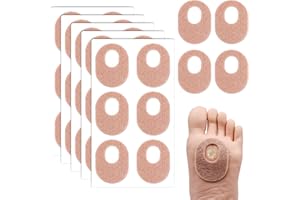 DROKENLE 30 Pcs Corn Pads for Bottom of Foot Soft Felt Callus Cushion Self Adhesive Foot Callus Pads for Men and Women to Relief Pain and Blisters from Shoes Rubbing