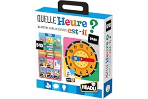 Headu - Quelle Heure Est-Il - Ma Routine Au Fil des Heures | Jeu Educatif 4 5 6 7 8 9 Ans, Jeux en Boîte pour Enfants, Cadeau Enfants, Cadeau Fille, Cadeau Garçon, Made in Italy
