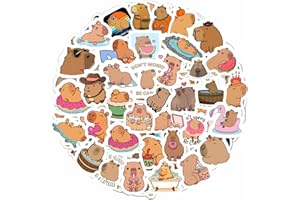 PADABAYKA Capybara-Aufkleber für Trinkflaschen und Laptops - Capybara-Party-Geschenke und Dekorationen, wasserdichte Vinyl-Aufkleber - Capybara Stickers