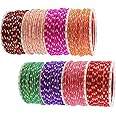 NMII Glass with Plain and Simple Design Glossy Finished Fancy Bangle Set For Women and Girls | Glass Bangles | Stylish Women's Bangles