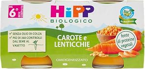 HiPP Biologico Omogeneizzato di Carota e Lenticchie dai 6+ Mesi 80g
