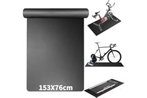RINOZO Treadmill Mat 6mm Thick Heavy Duty Non-Slip Exercise Bike Mat Compatible with Peloton Bike, Rowing Machine & Home Gym Equipment, Floor Protector for Hardwood & Carpet
