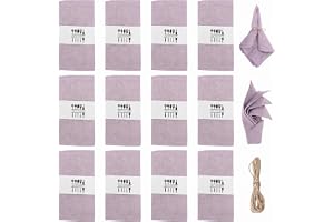 12-pack tygservetter, 40 x 40 cm återanvändbara tygservetter | 100 % naturligt linne, tvättbar & strykbar, för bröllop, fest