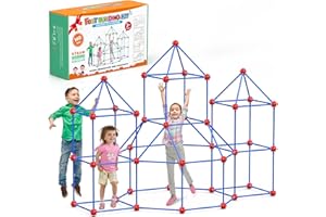 zqiliboyi DIY Höhle Kinder Konstruktionsspielzeug, 140PCS Höhle Bauen Kinder Bauspielzeug, Spielzelt, Tunnel für Kind, Kreatives Bauset für Indoor/Outdoor, STEM Lernspielzeug für ab 4+ Mädchen Jungen