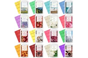 SCENTORINI Cire Parfumée Wax Melts, Cubes de Cire de Soja Parfumée, 16 Parfums Dont des Mélanges Floraux, Fruités et Frais, pour Parfums D'ambiance 16 * 70,9g