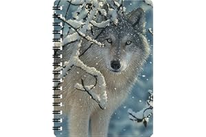 3D LiveLife Jotter - Broken Silence od Deluxebase. Soczewkowy kołonotatnik A6 z motywem wilka 3D. Gładkie kartki. Papier z recyklingu. Dzieło na licencji. Renomowany artysta, Collin Bogle