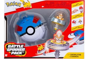 Pokémon Battle Spinner PKW4937 - Growlithe with Great Ball - Official Pokemon EMEA Exclusive Playset for children 4+