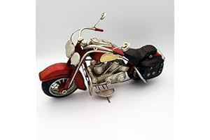 DynaSun Art Modellino Moto d’Epoca Vintage in Metallo, da Collezione in Stile Retro Auto Antico Scala 1:8 28 cm