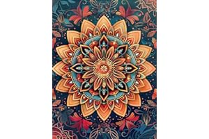Reofrey DIY Fiore Mandala Diamond Painting Kit Trapano Completo Drill, Paesaggio 5D Pittura Diamantes Diamante Kit Disegno, Strass Ricamo a Punto Croce Craft Arts for Home Wall Decor 30x40cm