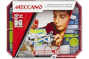 MECCANO - KIT D’INVENTIONS - MOTEUR - Coffret Créations Motorisées Avec Moteur, 2 Outils et 1 Perforatrice Maker Tool - Jeu de Construction - 6047099 - Jouet Enfant 10 Ans et +