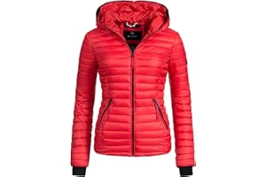 Navahoo Damska lekka kurtka przejściowa, pikowana kurtka z kapturem Kimuk XS-XXL