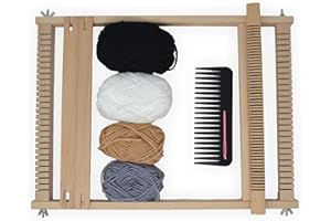 Creleo Webrahmen Bastelset aus Holz 39 x 28 cm mit viel Zubehör