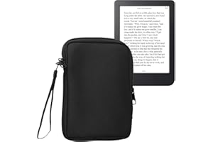 kwmobile Étui Compatible avec 6" eReader Étui - Coque de Protection pour Liseuse Électronique eReader en Tissu 17 x 12 x 2 cm - Noir