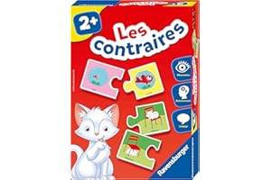 Ravensburger - Jeu Educatif - Les contraires - Observation, manipulation, langage - Jeu d'association - Puzzle enfant Premier Age - A partir de 2 ans - 24029