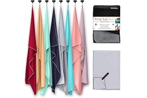 Snug Rug Microfibre Towel Extra Large XL 200 x 90cm – Super Absorbent - Quick Drying - Lightweight Compact Travel - Antibacterial Swimming Sports Travel Sand Proof Beach Towels - Dapple Grey