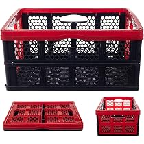 Caisse Pliante KADAX - Boîte Rangement 47x34x21,5cm Pliable Avec Poignées, Idéale Garage Ou Bureau