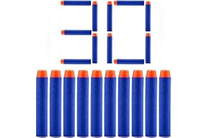 LSCUYZ 30 Stück Nerf Darts Nerf Munition Pfeile Saugnapf Dart Bullets Refill Darts Foam Pfeile, Schaumstoffpfeile für Nerf N-Strike Elite Series Blasters Spielzeugpistole, 7,2 cm, Blau