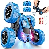 QUNREDA Remote Control Car, RC Toy Car for Kids 6-12 Years, 4WD Stunt Car with LED Lights, 360&deg; Swivels, 2.4GHz, Modular USB-