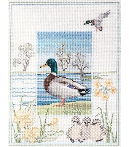 Bothy Threads Kreuzstich-Set 'Hirsche' – 26x26cm, Inkl. Aida, Garn, Nadel & Anleitung