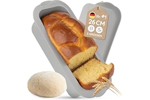 Backefix Brotbackform Silikon 26 cm – Große Backform Kastenform 2100ml für Brot und Kuchen mit extra Wandstärke gegen Ausbeulen beim Backen (antihaftend, flexibel, PFAS-, BPA-frei)