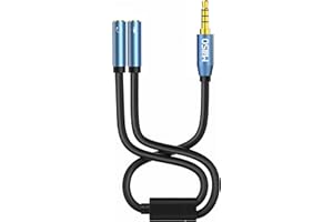 MillSO Adapter audio Combo – rozdzielacz Y 3,5 mm do słuchawek gamingowych PC (gniazdo 2 x 3 biegunowe na wtyczkę 1x4 biegun) jack zestaw słuchawkowy adapter do Xbox One, PS4, smartfonów i laptopów