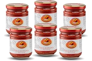 Moretti® Nduja Calabrese Di Spilinga Piccante Artigianale e Originale NO OGM Salame Spalmabile e Cremosa in Vasetto da 180gr