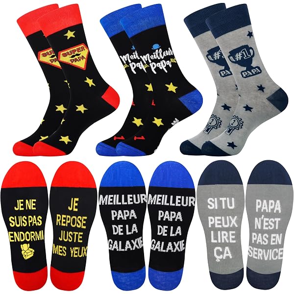 Chaussettes Humour Moto Pour Homme - Cadeau Drôle Papa, Noël, Anniversaire - Taille 43-46