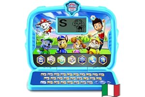 VTech Paw Patrol - Computer Educativo, Dispositivo 2 in 1 Computer e Tablet Bambini, 6 Attività, Schermo LCD e 7 Pulsanti Interattivi, Lingua Italiana, Batterie Incluse, 3-7 Anni