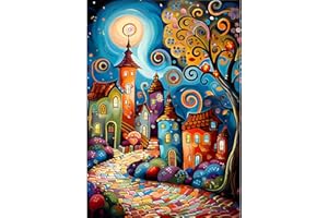 EOBROMD 5D Diamond Painting Kit Paesaggio, Fantasia Pittura Diamante FAI DA TE, Diamond Painting Adulti, Strass Ricamo a Punto Croce Painting per Decorazione Casa 30x40 cm
