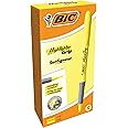 BIC Highlighter Grip Pens - Yellow, Box of 12