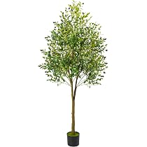 FIVLOCCEN Albero Di Ulivo Finto Da 2,4 M Per Interni, Realistico