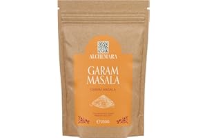 Garam Masala Alchemara (250g) – Mélange d’Épices Indiennes Authentique – Épices Délicatement Séchées Idéales pour la Cuisine – Épices Aromatiques