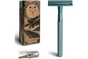 ‎ANYMALE ANYMALE® Azure Edition Safety Razor - Includes 5 Astra Blades - Plastic-free Razor for Men and Women