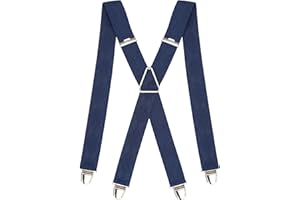 Pierrot Bretelle Uomo Larghe Vintage - Clip molto forti Regolabili Fino A 130cm - Bretelle Uomo Eleganti Artigianali Garantite A Vita