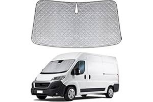 TIVEKEO Sonnenschutz Auto Frontscheibe Ersatz für FIAT Ducato 2006-2025, Auto Windschutzscheibe Sonnenschutz Innen, Faltbar Sonnenschirm Auto UV Schutz Reflektierender Staub Schutz Sonnenschutzfolie