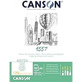 Canson 204127407 1557 &ccedil;izim ve eskiz kağıdı, A5, saf beyaz