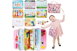 TUNJILOOL Busy Board Jouet Educatif pour Apprendre Motricité Fine, 6 Couches Planches Montessori Jouet pour Enfant 2 3 4 Ans